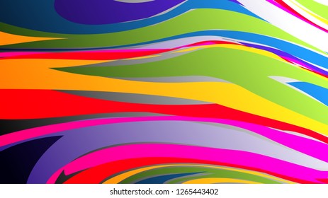 Colorful vector rainbow marbling texture, watercolor abstract background
