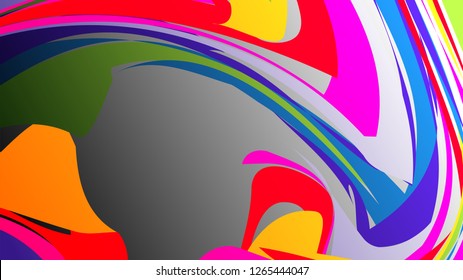 Colorful vector rainbow marbling texture, watercolor abstract background