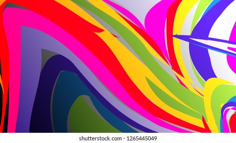 Colorful vector rainbow marbling texture, watercolor abstract background