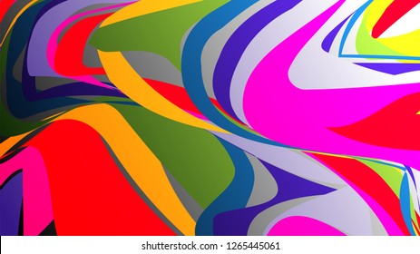 Colorful vector rainbow marbling texture, watercolor abstract background