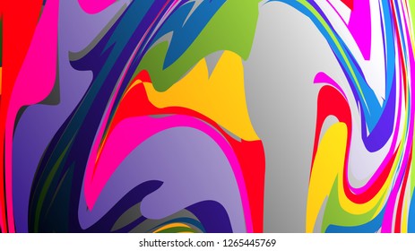 Colorful vector rainbow marbling texture, watercolor abstract background