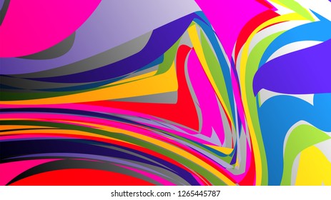 Colorful vector rainbow marbling texture, watercolor abstract background