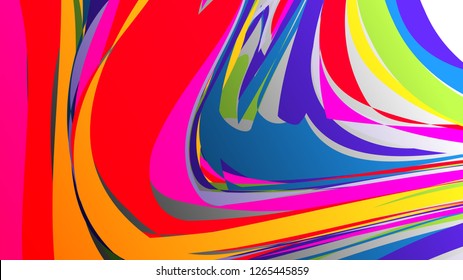 Colorful vector rainbow marbling texture, watercolor abstract background