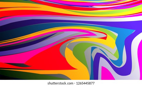 Colorful vector rainbow marbling texture, watercolor abstract background