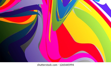 Colorful vector rainbow marbling texture, watercolor abstract background