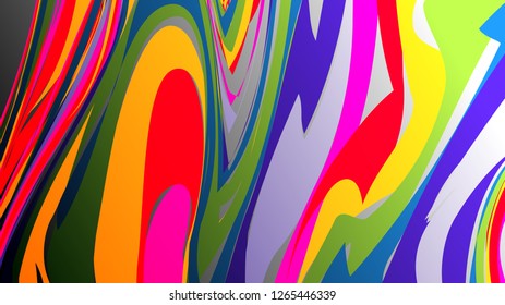 Colorful vector rainbow marbling texture, watercolor abstract background