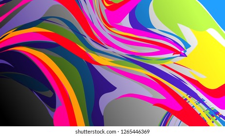 Colorful vector rainbow marbling texture, watercolor abstract background