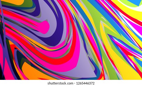 Colorful vector rainbow marbling texture, watercolor abstract background