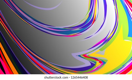 Colorful vector rainbow marbling texture, watercolor abstract background