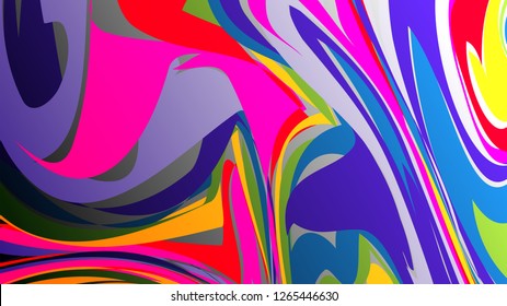 Colorful vector rainbow marbling texture, watercolor abstract background