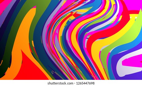 Colorful vector rainbow marbling texture, watercolor abstract background