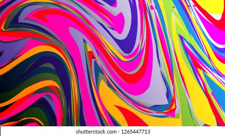Colorful vector rainbow marbling texture, watercolor abstract background