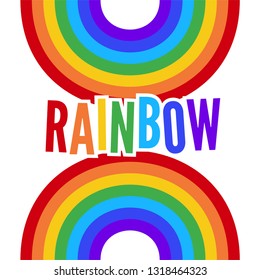 colorful vector rainbow symbol. Illustration for design.
