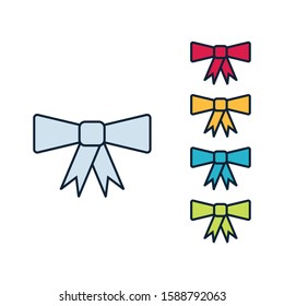 Colorful vector ribbon design icon