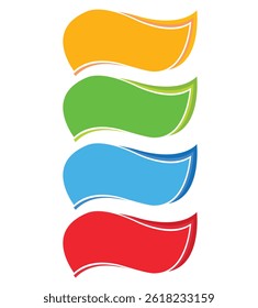 Coloridas cintas de Vector y Anuncios para Elementos de Diseño web