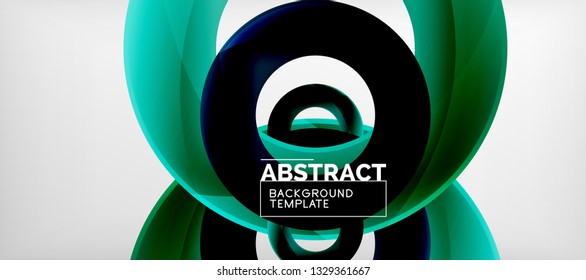 Colorful vector rings geometric abstract background, modern geometric pattern design. Business or technology presentation design template, brochure or flyer pattern, or geometric web banner, minimal