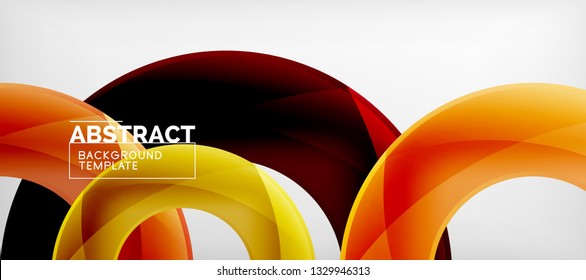 Anillos vectoriales coloridos fondo abstracto geométrico, diseño de patrones geométricos modernos. Plantilla de diseño de presentación comercial o tecnológica, patrón de folleto o folleto, o banner web geométrico, mínimo