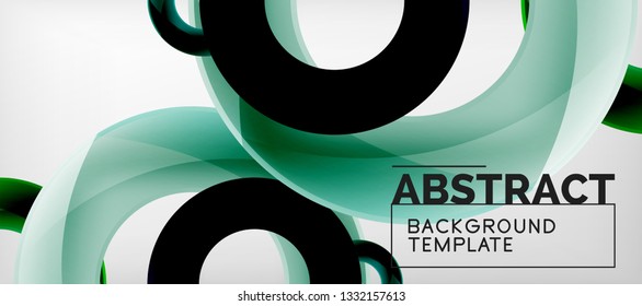 Colorful vector rings geometric abstract background, modern geometric pattern design. Business or technology presentation design template, brochure or flyer pattern, or geometric web banner, minimal