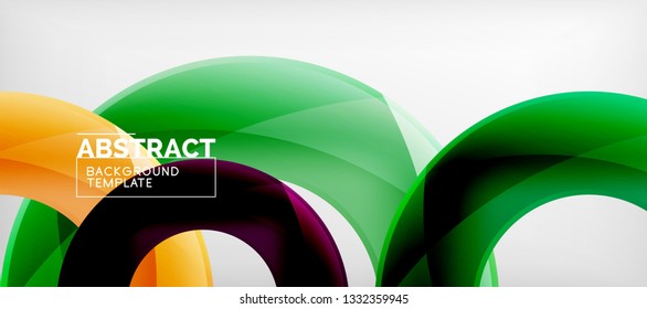 Anillos vectoriales coloridos fondo abstracto geométrico, diseño de patrones geométricos modernos. Plantilla de diseño de presentación comercial o tecnológica, patrón de folleto o folleto, o banner web geométrico, mínimo