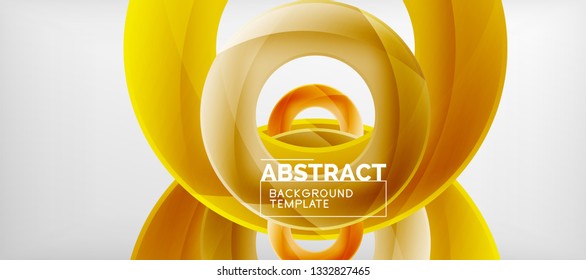 Colorful vector rings geometric abstract background, modern geometric pattern design. Business or technology presentation design template, brochure or flyer pattern, or geometric web banner, minimal