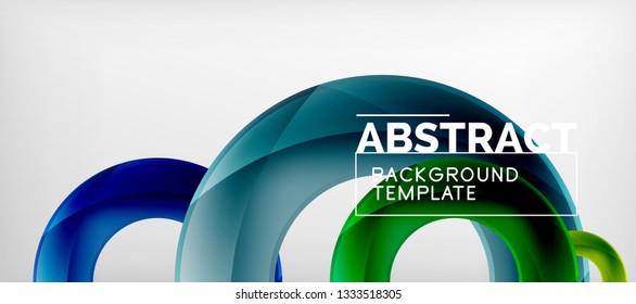 Colorful vector rings geometric abstract background, modern geometric pattern design. Business or technology presentation design template, brochure or flyer pattern, or geometric web banner, minimal