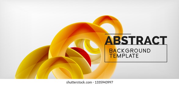 Colorful vector rings geometric abstract background, modern geometric pattern design. Business or technology presentation design template, brochure or flyer pattern, or geometric web banner, minimal