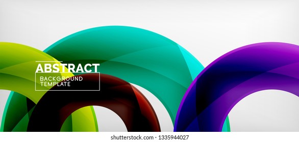 Colorful vector rings geometric abstract background, modern geometric pattern design. Business or technology presentation design template, brochure or flyer pattern, or geometric web banner, minimal
