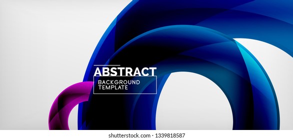 Colorful vector rings geometric abstract background, modern geometric pattern design. Business or technology presentation design template, brochure or flyer pattern, or geometric web banner, minimal