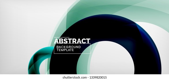 Colorful vector rings geometric abstract background, modern geometric pattern design. Business or technology presentation design template, brochure or flyer pattern, or geometric web banner, minimal