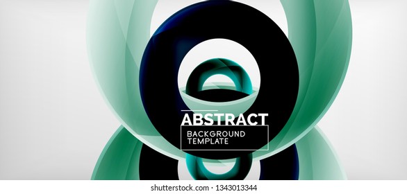 Colorful vector rings geometric abstract background, modern geometric pattern design. Business or technology presentation design template, brochure or flyer pattern, or geometric web banner, minimal