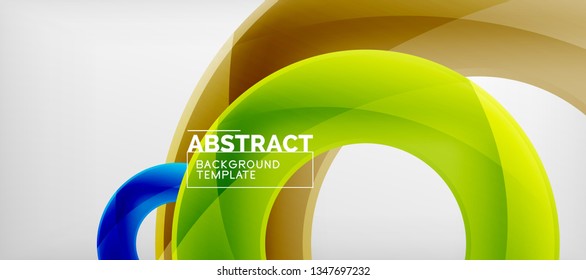 Colorful vector rings geometric abstract background, modern geometric pattern design. Business or technology presentation design template, brochure or flyer pattern, or geometric web banner, minimal