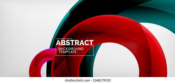 Colorful vector rings geometric abstract background, modern geometric pattern design. Business or technology presentation design template, brochure or flyer pattern, or geometric web banner, minimal