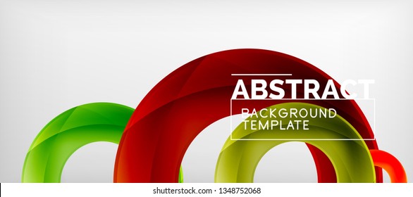 Colorful vector rings geometric abstract background, modern geometric pattern design. Business or technology presentation design template, brochure or flyer pattern, or geometric web banner, minimal