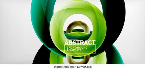 Colorful vector rings geometric abstract background, modern geometric pattern design. Business or technology presentation design template, brochure or flyer pattern, or geometric web banner, minimal