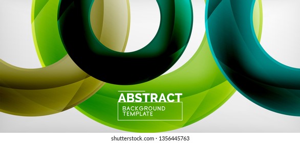 Colorful vector rings geometric abstract background, modern geometric pattern design. Business or technology presentation design template, brochure or flyer pattern, or geometric web banner, minimal