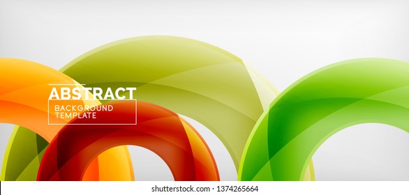 Colorful vector rings geometric abstract background, modern geometric pattern design. Business or technology presentation design template, brochure or flyer pattern, or geometric web banner, minimal