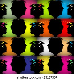 colorful vector romantic background in modern style