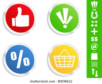 Colorful Vector Round Stickers