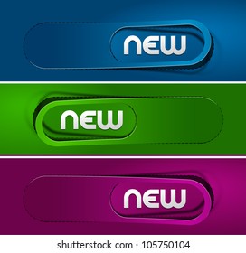 Colorful Vector Sample stickers for color various options