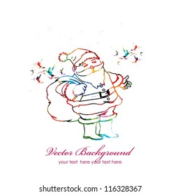 Colorful vector Santa Claus