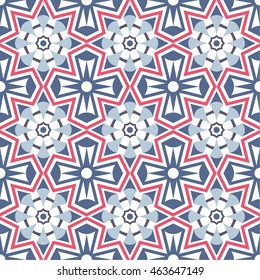 COLORFUL VECTOR SEAMLESS BACKGROUND TRIBAL ORNAMENT SWIRLS,