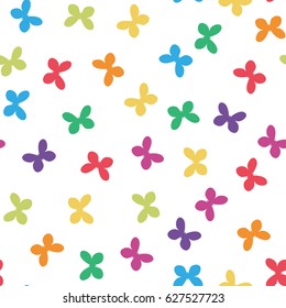 Colorful vector seamless butterflies pattern