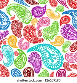 farbiges, nahtloses Paisley-Muster