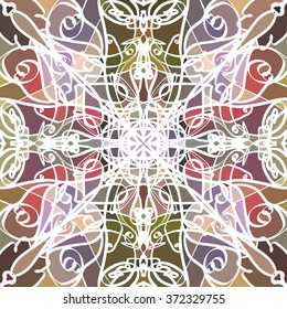 Colorful vector seamless pattern background. Elegant luxury texture for wallpapers, backgrounds and page fill.