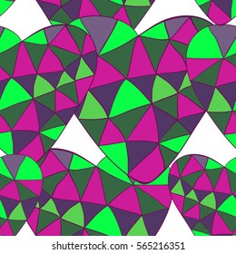 Colorful Vector seamless pattern of beautiful hearts. The best for Valentine's Day, Wedding and Birthday design.