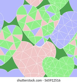 Colorful Vector seamless pattern of beautiful hearts. The best for Valentine's Day, Wedding and Birthday design.