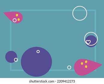 Colorful vector seamless pattern in Doodle and cartoon style on the baby theme. Blue
