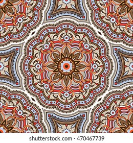 Colorful Vector Seamless Pattern with Traditional Arabic Islamic background.
