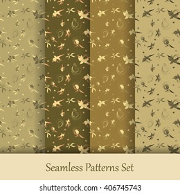 colorful vector seamless patterns set. Elements for your design. Eps10