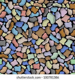 Colorful vector seamless texture of stones